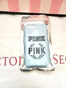 Victoria's Secret PINK iPhone 6/7 Plus mit Ausweistasche Gummihülle hellblau - Bild 1 von 3
