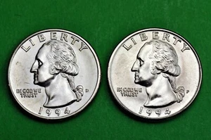 1994 P&D Bu cuartos de viaje en bu estado de Washington como nuevos (2 monedas) - Imagen 1 de 1