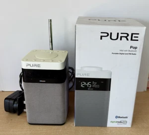 Pure Pop Mini DAB/FM Radio & Bluetooth Speaker & Alarm Clock (with Original Box) - Picture 1 of 4