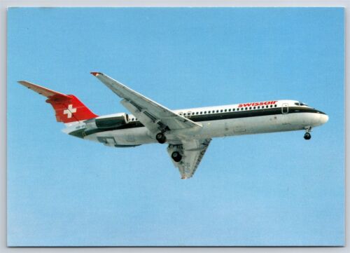 Airplane Postcard Swissair Airlines Airways Douglas DC-9-32 FU3