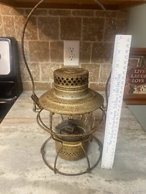 Antique Handlan Railroad Lantern with embossed Handlan #6 Clear Globe - Image 1 of 4