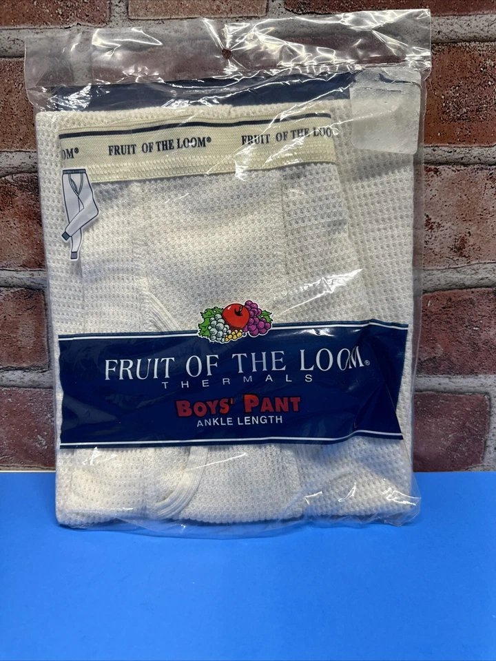 Calça térmica masculina Fruit of the Loom média 10-12 longa Johns nova na caixa 1999 - Imagem 1 de 4