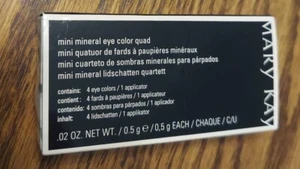 Mary Kay Mini Mineral Eye Color Quad - NEW CARAMEL LEMONGRASS DENIM AMBER - NEW - Picture 1 of 2
