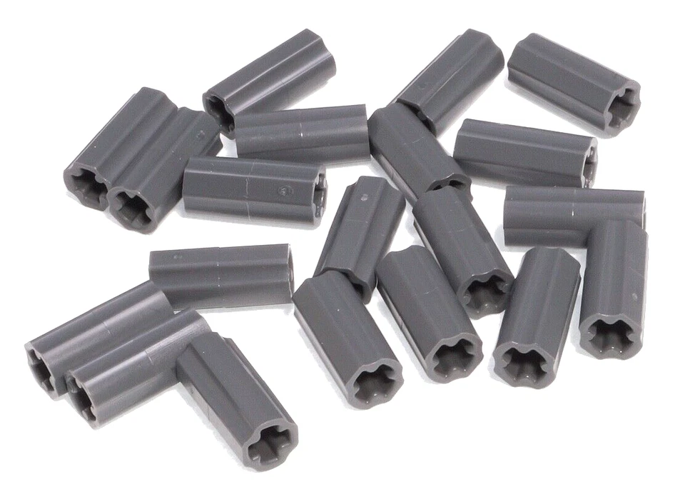 LEGO Technik - 20 Hülsen / Verbinder dunkelgrau / Axle Connector / 6538c NEUWARE - Bild 1 von 1