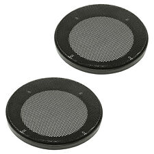 Produktbild - Lautsprecher Gitter Grill für 100mm LS schwarz 2-tlg Kunststoffring Metallgitter