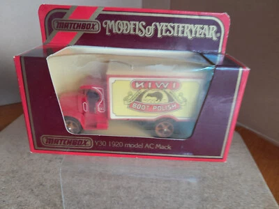 MATCHBOX  MODELS OF YESTERYEAR Y-30  1920 MODEL  AC MACK KIWI BOOT POLISH. BOX - Image 1 of 4