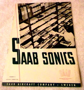 Saab Sonics Magazine #13 Jan-March 1951 SAAB 29 Library +Conversion Chart Insert - Bild 1 von 15