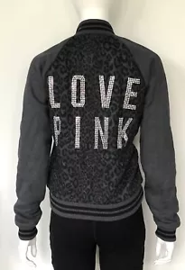 Victoria's Secret Pink Varsity Jacke Bomberjacke Strass XS L Neu mit Etikett - Bild 1 von 3