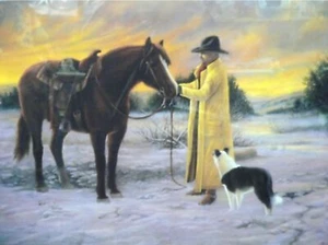 Home Interiors Western Druck "Daybreak" von Penny Scroggins 33x27 - Bild 1 von 5