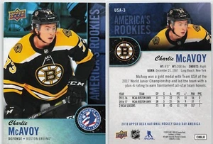 17/18 2017/18 2018Oberdeck Hockey Karte Tag Rookie #3 Charlie Mcavoy Bruins - Bild 1 von 1