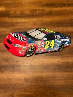 Letrero de pared vintage coleccionable Jeff Gordon #24 NASCAR placa grande 18" de largo Foto 1 de 4