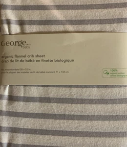 George baby-Organic flannel crib sheet-New - Bild 1 von 2