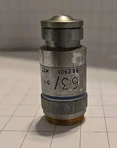 VICKERS ENGLAND MICROPLAN 63X/0.9 OBJEKTIV LINSE OPTIK MIKROSKOP  - Bild 1 von 6
