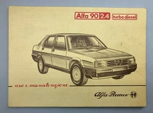 ALFA ROMEO ALFA 90 2.4 TURBO USO E MANUTENZIONE LIBRETTO ORIGINALE   1984 - Foto 1 di 10