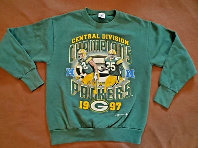Sudadera De Colección Green Bay Packer Central Division Champ 1997 Adulto M Levens Blanca Foto 1 de 4