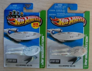 2 - Hot Wheels STAR TREK USS Enterprise Regular+Battle Damage Variation NCC-1701 - Picture 1 of 4