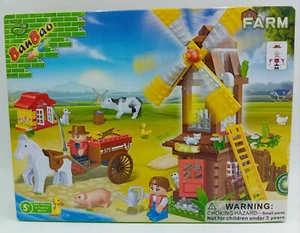 BanBao 8575 Farm Windmühle 260 Teile Bauernhof Kuh Pferd Schweine Ente Katze NEU - Picture 1 of 4