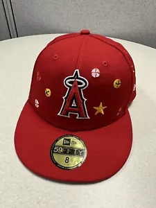 New Era Los Angeles LA Dodgers Holly Blue 59FIFTY Fitted Cap Size 8 New Red - Picture 1 of 5