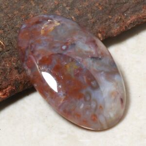 Natural Moss Agate Gemstone Cabochon Smooth Oval 29X16X3 mm SH-3959