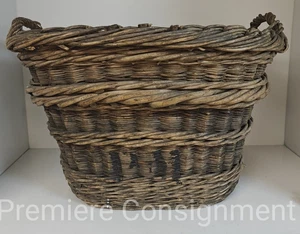 Riesiger Vintage/Antik Französisch Champagner Wein Ernte Korb 32"x25"x21" - Bild 1 von 16