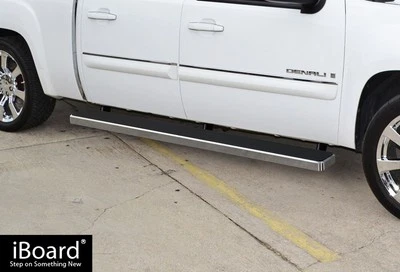 Barras laterales de acero pulido APS 6" aptas para Chevy Silverado GMC Sierra 01-13 doble cabina Foto 1 de 4