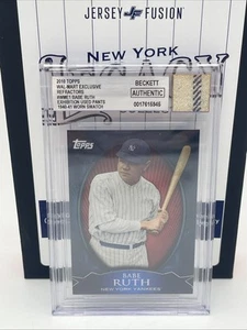 Babe Ruth Game Used Pants 1940-41 Swatch Yankees 2010 WME Refractor Beckett AUTH - Picture 1 of 7