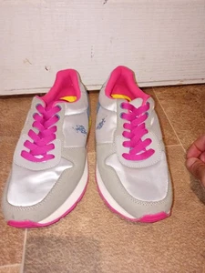 US Polo Assn Women’s multicoloured low top Lace Up Running Trainers Size 3.5 - Picture 1 of 5