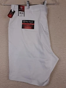 Pro Tour Mens Motionplay 360 Golf Shorts White Stretch Moisture Wicking 42 New - Picture 1 of 8