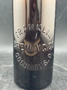Botella de cerveza Franklin Brewing Co Columbus Ohio ámbar con tapa - Imagen 1 de 7