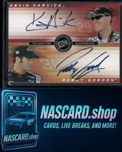 2003 Press Pass Eclipse Kevin Harvick Robby Gordon Teammates Autographs /25 - Picture 1 of 2