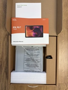 EGL 10” Android 13 Tablet – Quad Core 32GB WiFi Bluetooth – Brand New Boxed - Picture 1 of 5