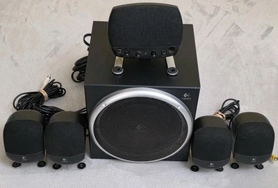 Logitech Z-640 Dolby 5.1 Surround Sound System Lautsprecher Subwoofer PC Videospiel - Bild 1 von 2
