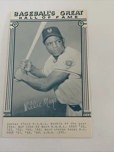 1977 Baseball's Great Hall Of Fame HOF Exhibits inchiostro blu Willie Mays Giants quasi nuovo - Foto 1 di 4