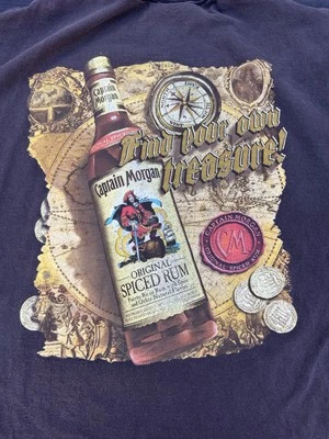 Vintage XL Official Captain Morgan T-Shirt Find Your Own Treasure!  90s  RARE - Image 1 of 4