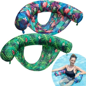Inflatable Pool Floats Chair - 2 Pack Water Floating Pool Chair Adult, Soft F... - Picture 1 of 7