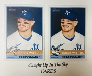 2025 Topps Heritage Bobby Witt Jr “Cartoon” Variation SP Royals - Picture 1 of 2
