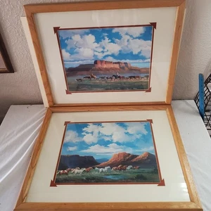 Juego de impresiones occidentales Bill Tipton 1991 - Funcionamiento libre y enmarcado Sedona Cattle Drive - Imagen 1 de 11