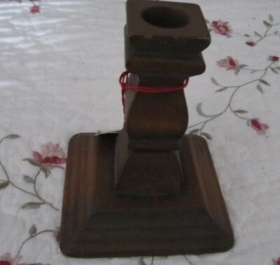 Wooden Candle Holder, Three Mountaineers 5”  Olde Pine NWT - Image 1 of 4