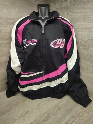 Chaqueta Nascar Vintage Años 90 Jeff Burton Rosa Blanco Negro Exide Baterías Para Hombre XL Foto 1 de 4