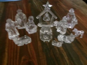 Nativity Manger Scene Set Vintage Figurines 11 Pieces - Picture 1 of 9