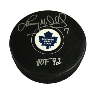 LANNY MCDONALD Signed Toronto Maple Leafs Puck - HOF - Picture 1 of 2