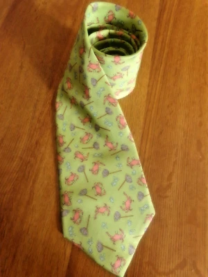 Men's Tie - Peter Blair Brand - Crab & Net Design - 100% Silk - Made in USA - Image 1 of 4