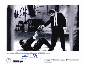 Foto autógrafa firmada a mano Steve Buscemi Harvey Keitel Reservoir perros certificado de autenticidad - Imagen 1 de 1
