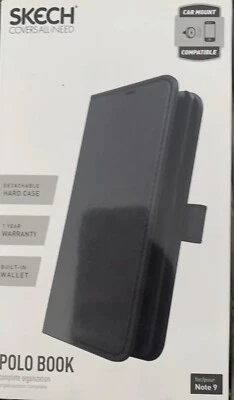 Funda tipo billetera Skech Polo Book para Samsung Galaxy Note9 - Negra Foto 1 de 2