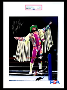 WWE MACHO MAN HAND SIGNED 8X10 PHOTO ENCAPSULATED AND CERTIFIED BY PSA DNA RARE - Picture 1 of 2