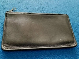 COACH VINTAGE BLACK LEATHER SKINNY COSMETIC KIT CASE 7170 - Picture 1 of 5