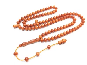 99 Darkening German Fiber Prayer Beads, Alman Dua Tesbih Namaz Dhikr Misbaha 503 - Picture 1 of 11