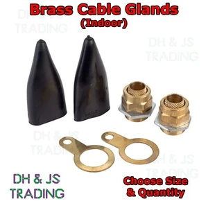 Brass Cable Glands For Armoured Steel Cable Indoor Use IP30 Gland Shroud Wire - Picture 1 of 1