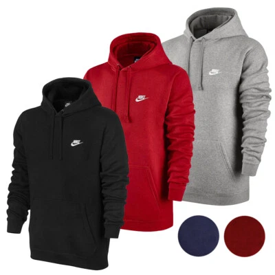 Nike Men's Hoodie NSW Long Sleeve Active Fleece Embroidered Logo Pullover Hoodie - Image 1 of 4