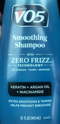 Alberto VO5 Smoothing Shampoo Zero Frizz w/ Keratin & Argan Oil! Brand New! - Image 1 of 2